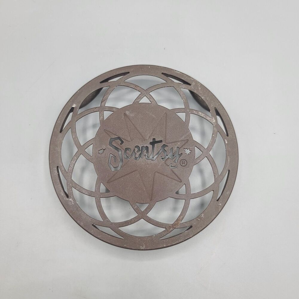 Scentsy Warmer 5" Round Bronze Trivet Shelf Lift Hot Plate